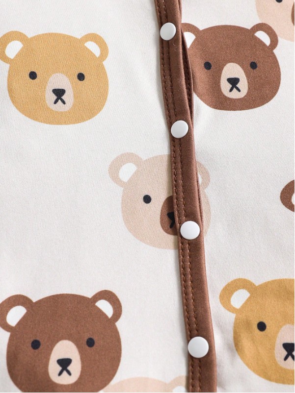 4 Peças - Conjunto de Macacão de Manga Longa Adequado para Bebês Meninos e Meninas - outra vista